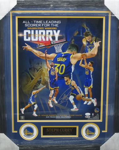 Golden State Warriors Stephen Curry SIGNED 16x20 Limited Print JSA COA