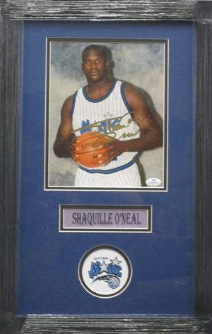 Orlando Magic Shaquille O'Neal SIGNED 8x10 Framed Photo WITH COA