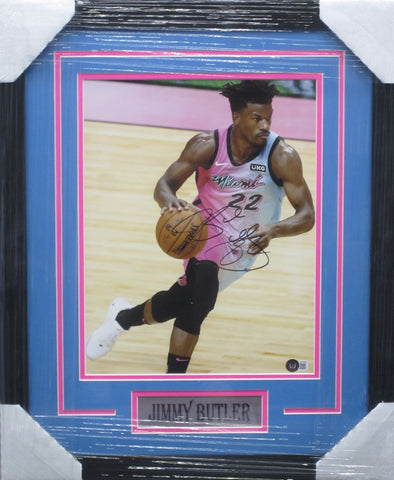 Miami Heat Jimmy Butler SIGNED 11x14 Framed Photo BECKETT COA