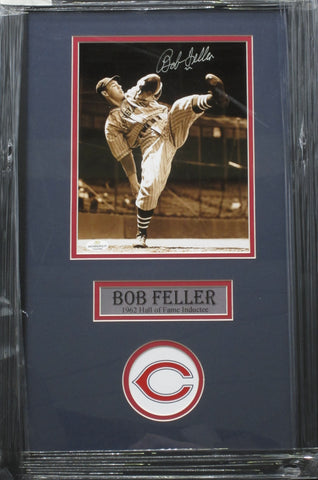Cleveland Indians Bob Feller SIGNED AUTOGRAPHED 8x10 Framed Photo WITH COA