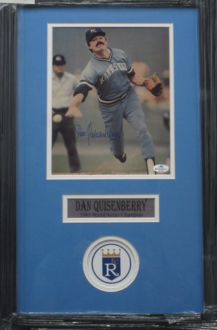 Kansas City Royals Dan Quisenberry SIGNED 8x10 Framed Photo WITH COA