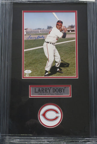 Cleveland Indians Larry Doby SIGNED 8x10 Framed Photo WITH COA