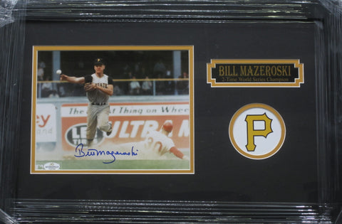 Pittsburgh Pirates Bill Mazeroski SIGNED AUTOGRAPH 8x10 Framed Photo WITH COA