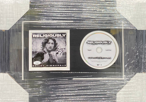 Bailey Zimmerman Signed Religiously CD Flat Framed & Matted with JSA COA
