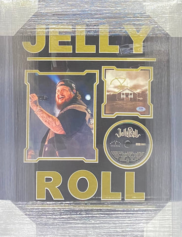 Jelly Roll Custom Framed Signed Collage with Photo, CD, and Insert with PSA COA