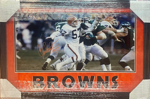 Cleveland Browns Clay Matthews Signed Panoramic Photo Framed & Suede Matted with TRISTAR COA