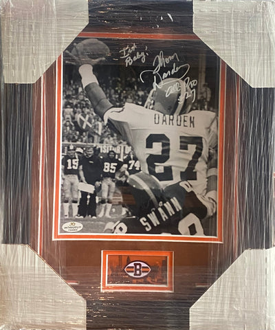 Cleveland Browns Thom Darden Signed & Inscripted 8x10 Photo Framed & Matted with COA