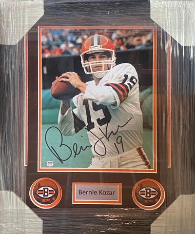 Cleveland Browns Bernie Kosar Signed 11x14 Photo Framed & Matted with PSA COA