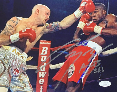 Angel Manfredy Boxing Signed 8x10 Inscr. With JSA COA