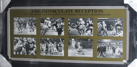 A.F.C Playoffs SIGNED Panoramic Framed Photo "The Immaculate Reception" WITH COA