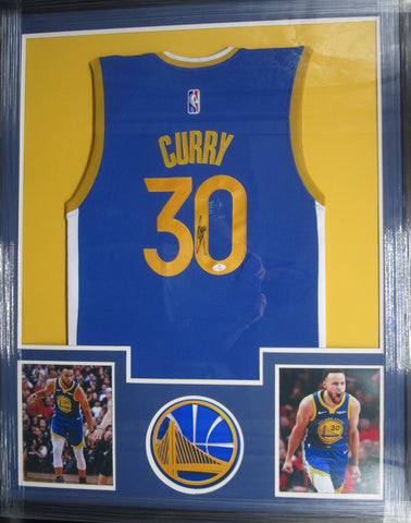 Golden State Warriors Stephen Curry SIGNED Framed Matted Jersey WITH COA