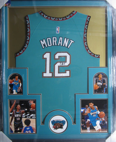 Memphis Grizzlies Ja Morant SIGNED Framed Matted Jersey WITH COA