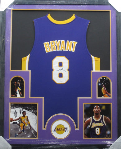 Lakers Kobe Bryant SIGNED Framed Matted Jersey WITH COA