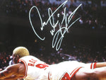 Large Framed Chicago Bulls Dennis Rodman SIGNED Canvas JSA COA