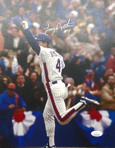 Lenny Dykstra New York Mets Signed 11x14 w/ "#4" Inscription JSA COA