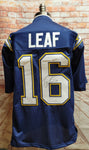 Ryan Leaf San Diego Chargers Signed Custom Pro Style Navy jersey JSA COA