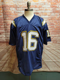 Ryan Leaf San Diego Chargers Signed Custom Pro Style Navy jersey JSA COA