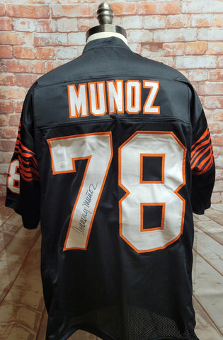 Cincinnati Bengals Anthony Munoz Signed Black Custom Pro Style Jersey with JSA