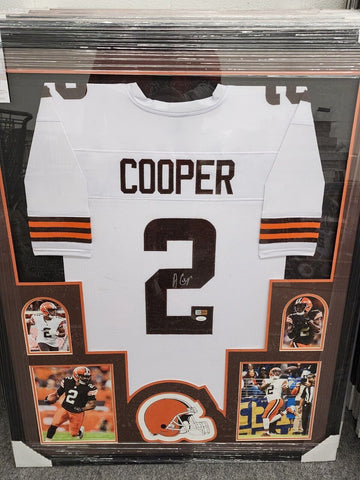 Amari Cooper Signed Framed Matted Cleveland Browns Jersey JSA COA