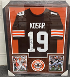 Bernie Kosar SIgned Framed Matted Cleveland Browns Jersey PSA COA