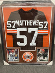 Clay Matthews Signed Framed Matted Cleveland Browns Jersey Beckett COA