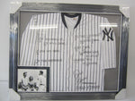 Dwier Brown Signed Autographed Framed Yankees White Jersey w/Inscriptions CAS