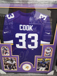 Dalvin Cook Signed Framed Matted Minnesota Vikings Jersey Beckett COA