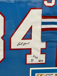 Earl Campbell Signed Framed Matted Houston Oilers Jersey Beckett COA