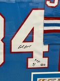 Earl Campbell Signed Framed Matted Houston Oilers Jersey Beckett COA