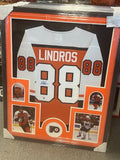 Eric Lindros Signed Framed Matted Philadelphia Flyers Jersey Frozen Pond COA