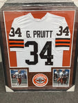 Greg Pruitt Signed Framed Matted Cleveland Browns Jersey PSA COA