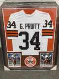 Greg Pruitt Signed Framed Matted Cleveland Browns Jersey PSA COA