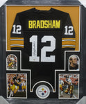 Pittsburgh Steelers Terry Bradshaw SIGNED Framed Matted Jersey WITH COA