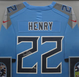 Tennessee Titans Derrick Henry SIGNED Framed Matted Jersey FANATICS COA