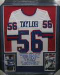 New York Giants Lawrence Taylor SIGNED Framed Matted Jersey JSA COA