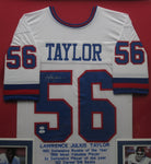 New York Giants Lawrence Taylor SIGNED Framed Matted Jersey JSA COA