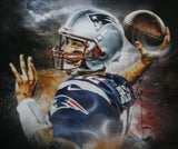 New England Patriots Tom Brady SIGNED 11x14 Lithograph FANATICS COA