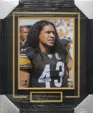 Pittsburgh Steelers Troy Polamalu SIGNED 11x14 Framed Photo JSA COA