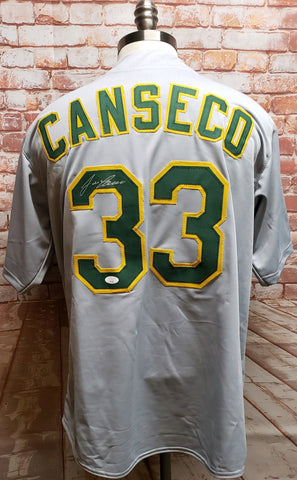 Oakland A's Jose Canseco Signed Grey Jersey With JSA COA