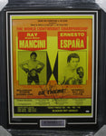 Ray Mancini SIGNED Framed Fight Night Poster JSA COA VINTAGE USED