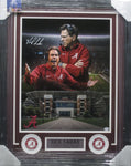 University of Alabama Nick Saban SIGNED 16x20 Framed Photo Collage PSA COA