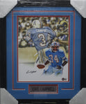 Houston Oilers Earl Campbell SIGNED 11x14 Framed Photo BECKETT COA