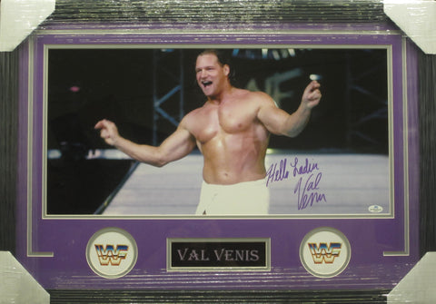 WWF Val Venis SIGNED "Hello Ladies" Framed Panoramic Photo WITH COA