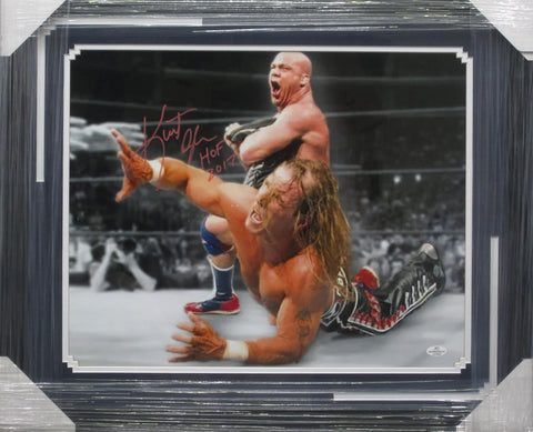 WWE Kurt Angle SIGNED 16x20 Framed Photo WITH COA