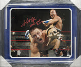 WWE John Cena vs. Kurt Angle SIGNED 16x20 Framed Photo WITH COA