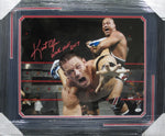 WWE John Cena vs. Kurt Angle SIGNED 16x20 Framed Photo WITH COA