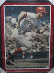 Pete Rose VINTAGE SI SIGNED Large Framed Photo JSA COA