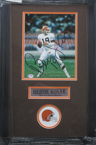 Cleveland Browns Bernie Kosar SIGNED 8x10 Framed Photo PSA COA