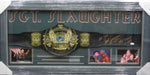 Seargent Slaughter SIGNED Framed Wrestling Belt WITH COA