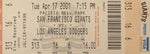 Barry Bonds San Francisco Giants 500th Home Run Authentic Ticket